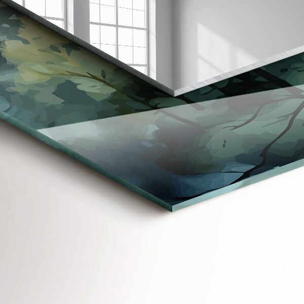 Oglinda decor perete Flori frunze păsări