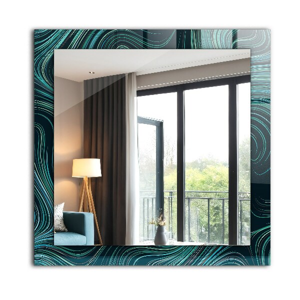 Oglinda cu rama imprimata Piatră texturată