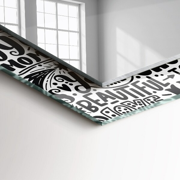 Oglinda decor perete Linii diagonale pe lemn