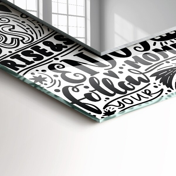 Oglinda decor perete Linii diagonale pe lemn