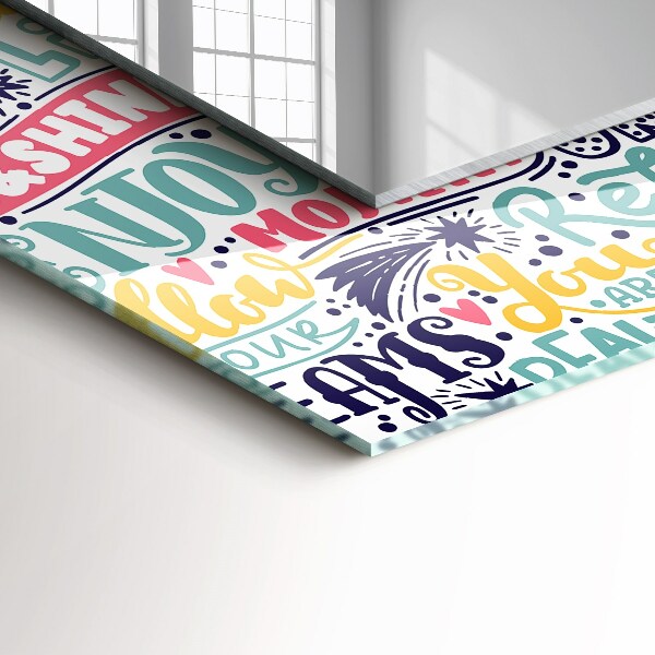 Oglinda perete decorativa Motive abstracte în portocaliu