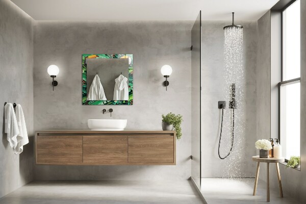 Decoratiuni perete cu oglinda Motiv geometric turcoaz