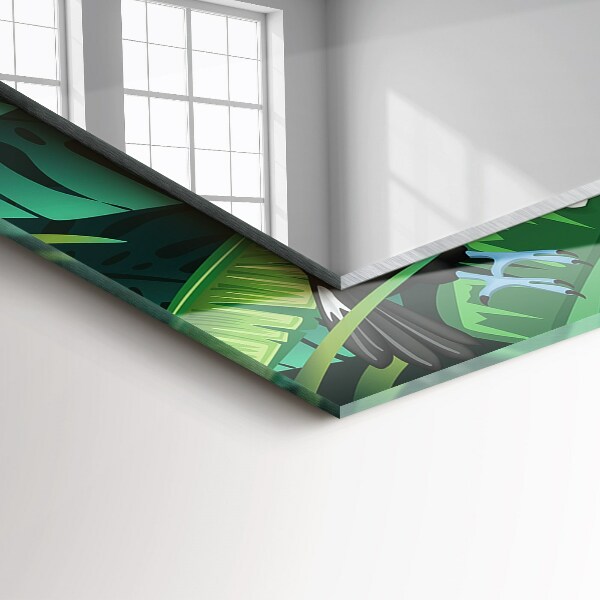 Decoratiuni perete cu oglinda Motiv geometric turcoaz