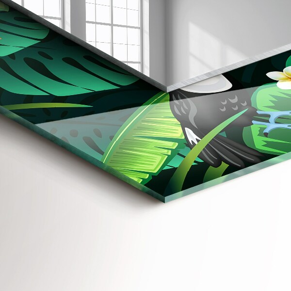 Decoratiuni perete cu oglinda Motiv geometric turcoaz