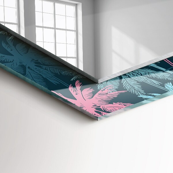 Oglinda perete decorativa Tablă de lemn texturată