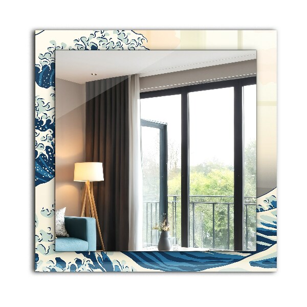 Oglinda imprimata Marmură abstractă din rășină