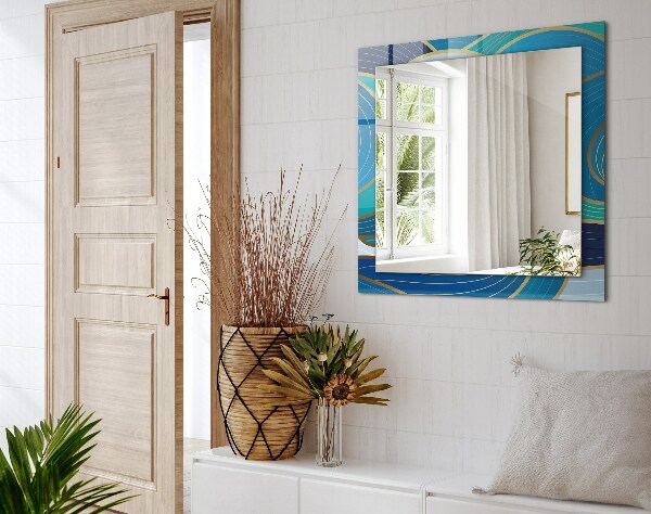 Decoratiuni perete cu oglinda Frunze albe de ou de Paște