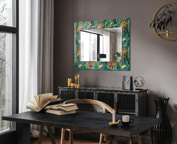 Oglinda rama cu imprimeu Triunghiuri negre și gri