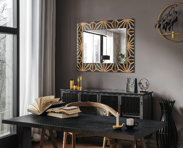 Decoratiuni perete cu oglinda Model geometric în os