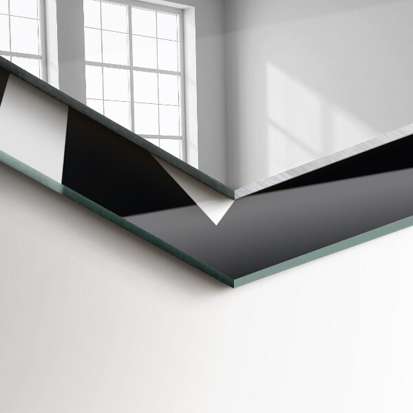 Oglinda rama cu imprimeu Motive geometrice în alb și negru