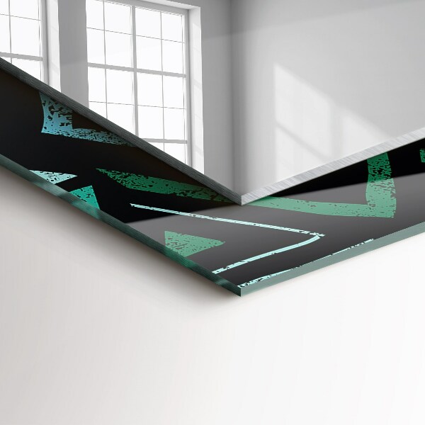 Oglinda cu decor Motive geometrice în turcoaz