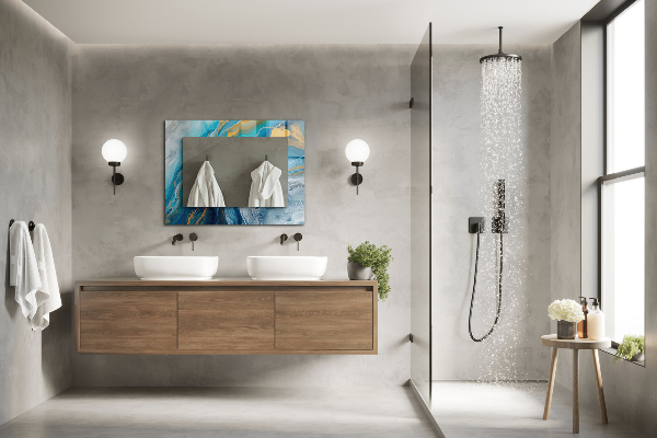 Oglinda perete decorativa Franjuri Astratta în marmură