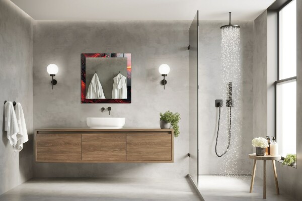 Oglinda cu rama imprimata Astrata lavă colorată