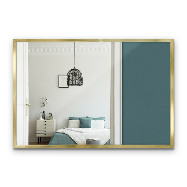 Oglindă decorativă de perete dreptunghiulară aurie 60x40 cm