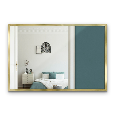 Oglindă decorativă de perete dreptunghiulară aurie 60x40 cm