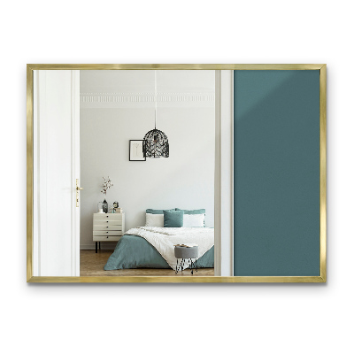 Oglindă tradițională de perete cu ramă aurie dreptunghiulară 70x50 cm
