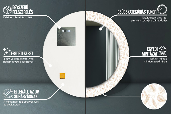 Oglinda rotunda imprimata Pene