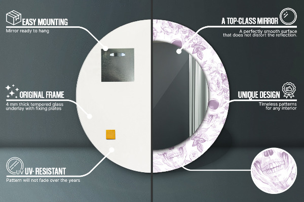 Decoratiuni perete cu oglinda Cranii