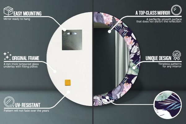 Decoratiuni perete cu oglinda Caps birds