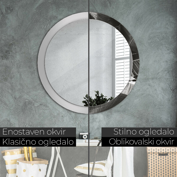 Oglinda cu decor rotunda Palmieri tropicali