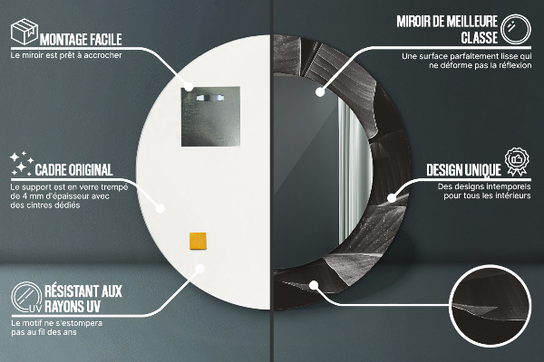 Oglinda cu decor rotunda Palmieri tropicali