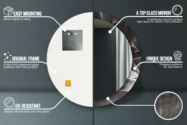 Oglinda cu decor rotunda Palmieri tropicali