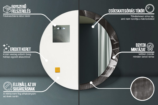 Oglinda cu decor rotunda Palmieri tropicali