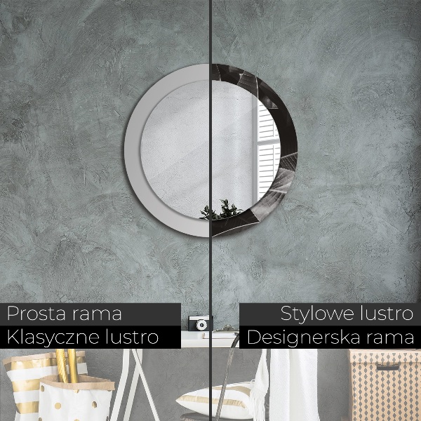 Oglinda cu decor rotunda Palmieri tropicali