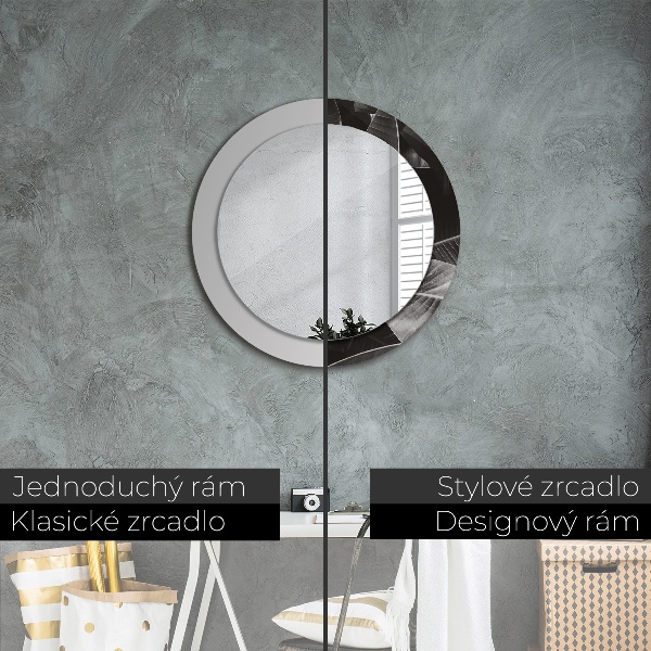 Oglinda cu decor rotunda Palmieri tropicali