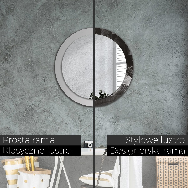 Oglinda cu decor rotunda Palmieri tropicali