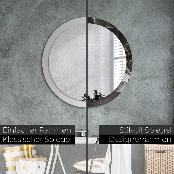 Oglinda cu decor rotunda Palmieri tropicali