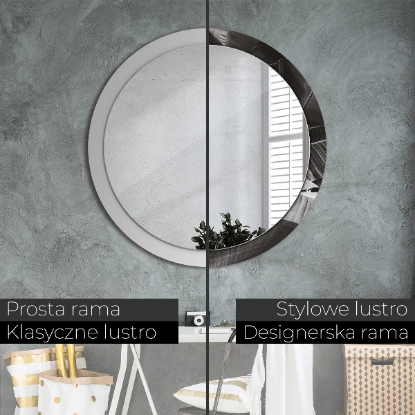 Oglinda cu decor rotunda Palmieri tropicali