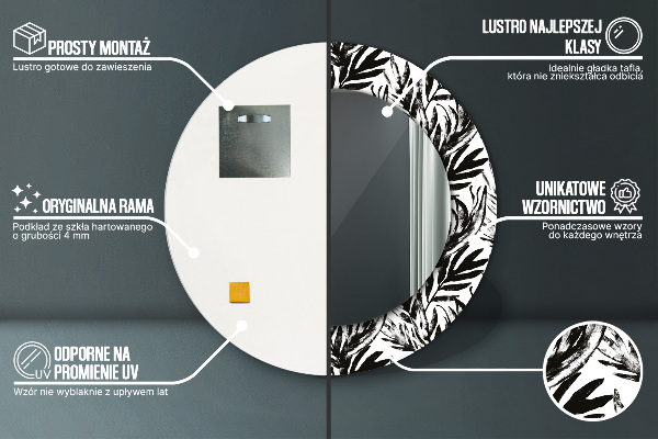 Decoratiuni perete cu oglinda Monstera