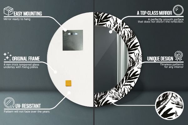 Decoratiuni perete cu oglinda Monstera