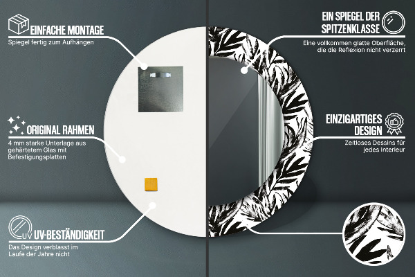 Decoratiuni perete cu oglinda Monstera