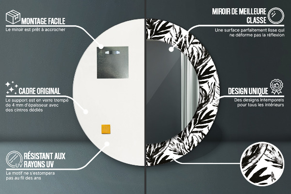 Decoratiuni perete cu oglinda Monstera