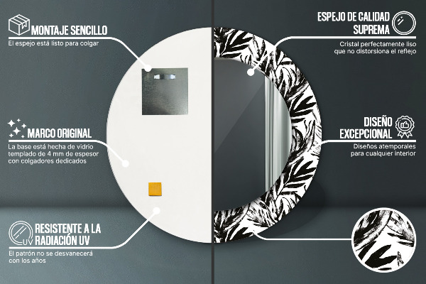 Decoratiuni perete cu oglinda Monstera