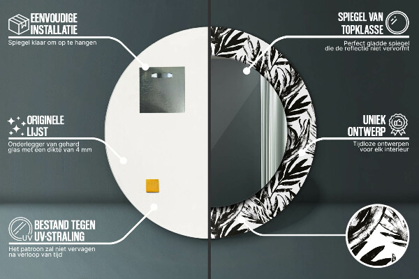 Decoratiuni perete cu oglinda Monstera