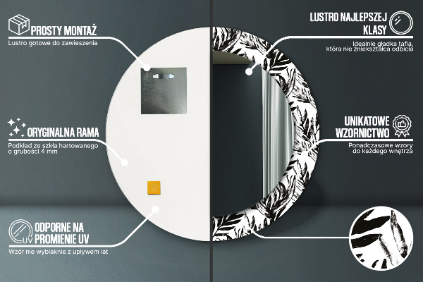 Decoratiuni perete cu oglinda Monstera