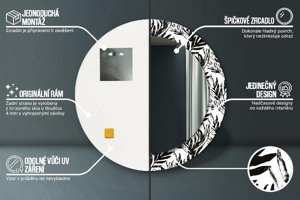 Decoratiuni perete cu oglinda Monstera