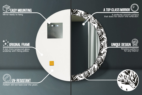 Decoratiuni perete cu oglinda Monstera