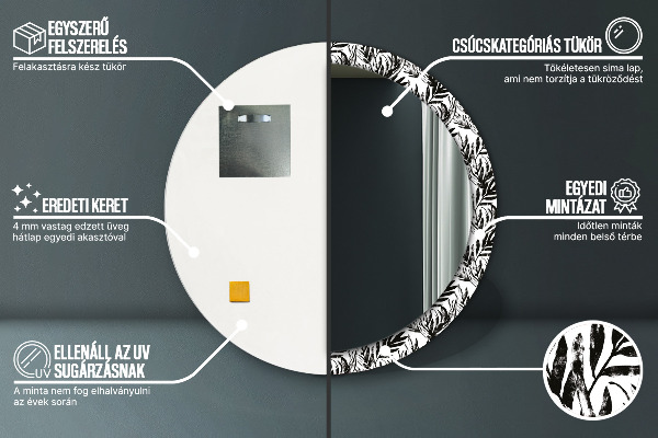 Decoratiuni perete cu oglinda Monstera