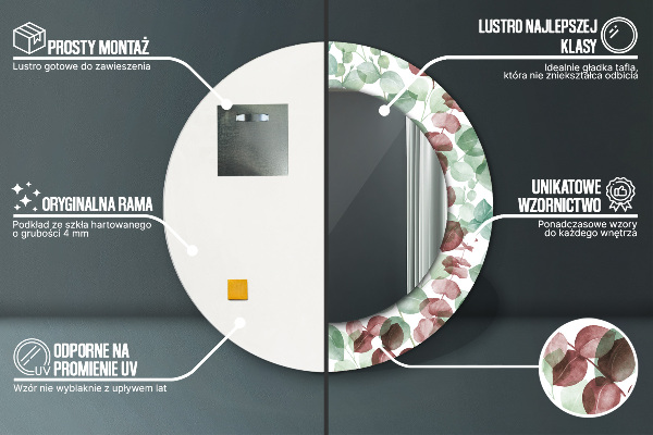 Decoratiuni perete cu oglinda Eucalipt