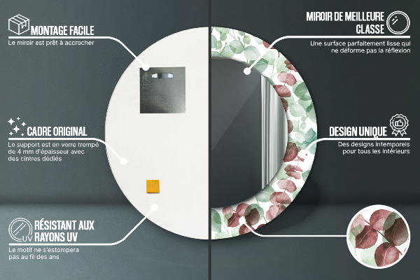 Decoratiuni perete cu oglinda Eucalipt