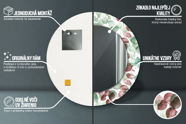 Decoratiuni perete cu oglinda Eucalipt