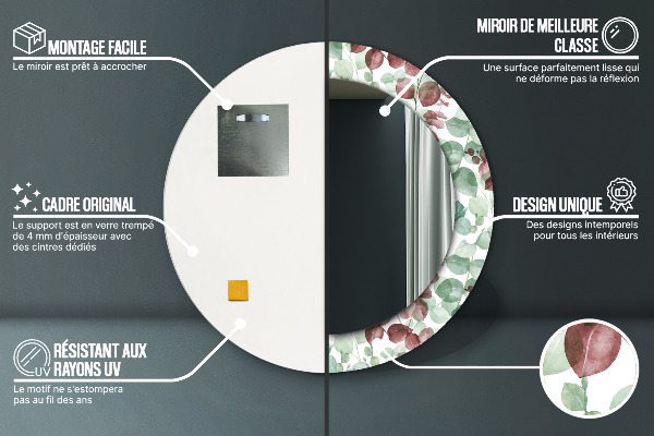 Decoratiuni perete cu oglinda Eucalipt