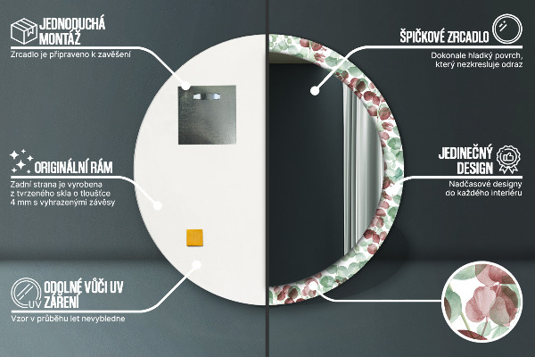 Decoratiuni perete cu oglinda Eucalipt
