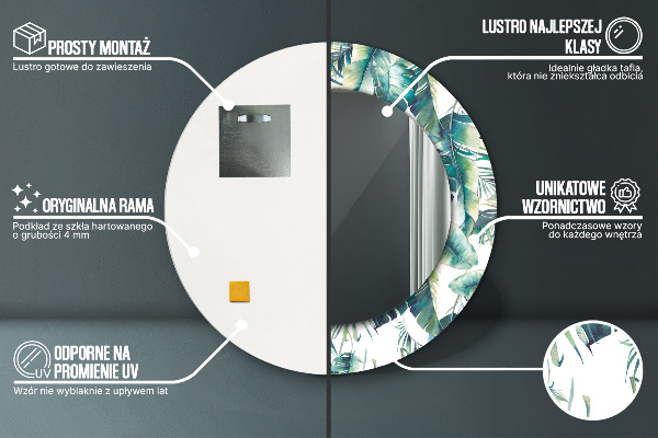 Decoratiuni perete cu oglinda Frunze