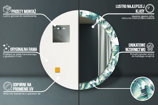 Decoratiuni perete cu oglinda Frunze