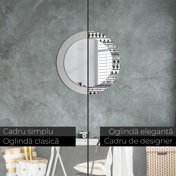 Decoratiuni perete cu oglinda Boho minimalist